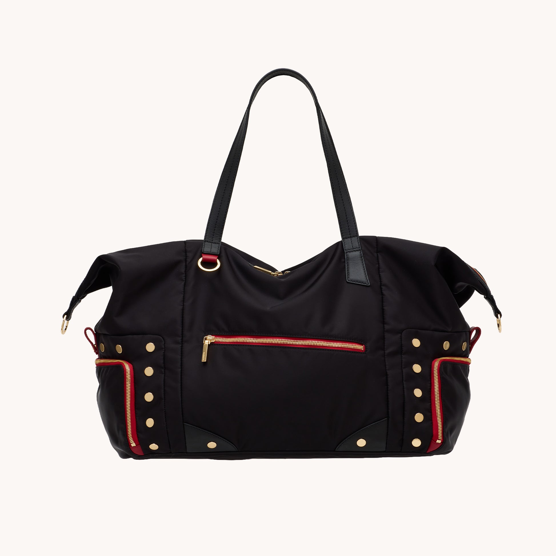 Ivy-Weekender-Black-Nylon-G-Red-Zip-Crossbody-View