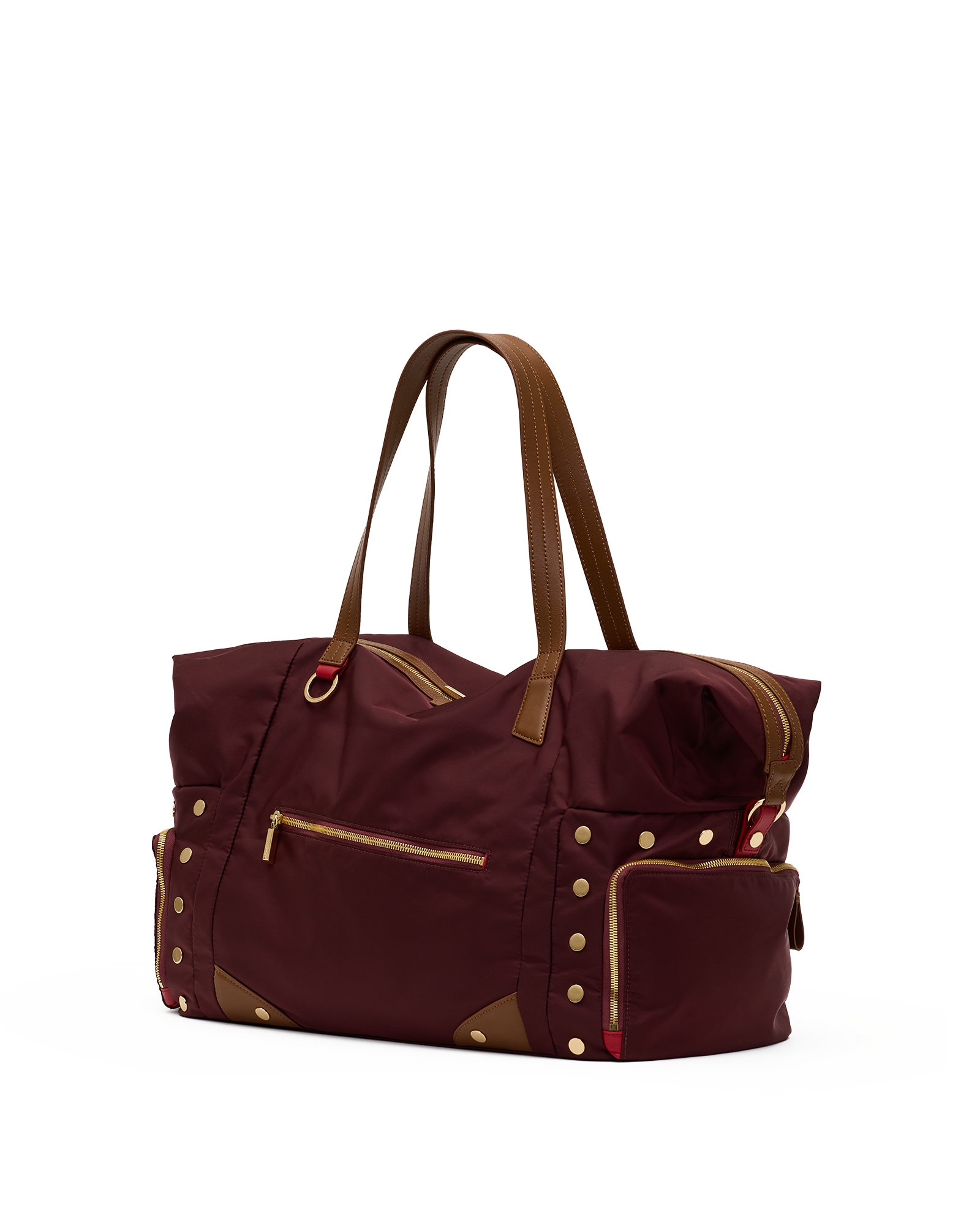 Ivy-Weekender-Wine-Nylon-G-Front-View-2