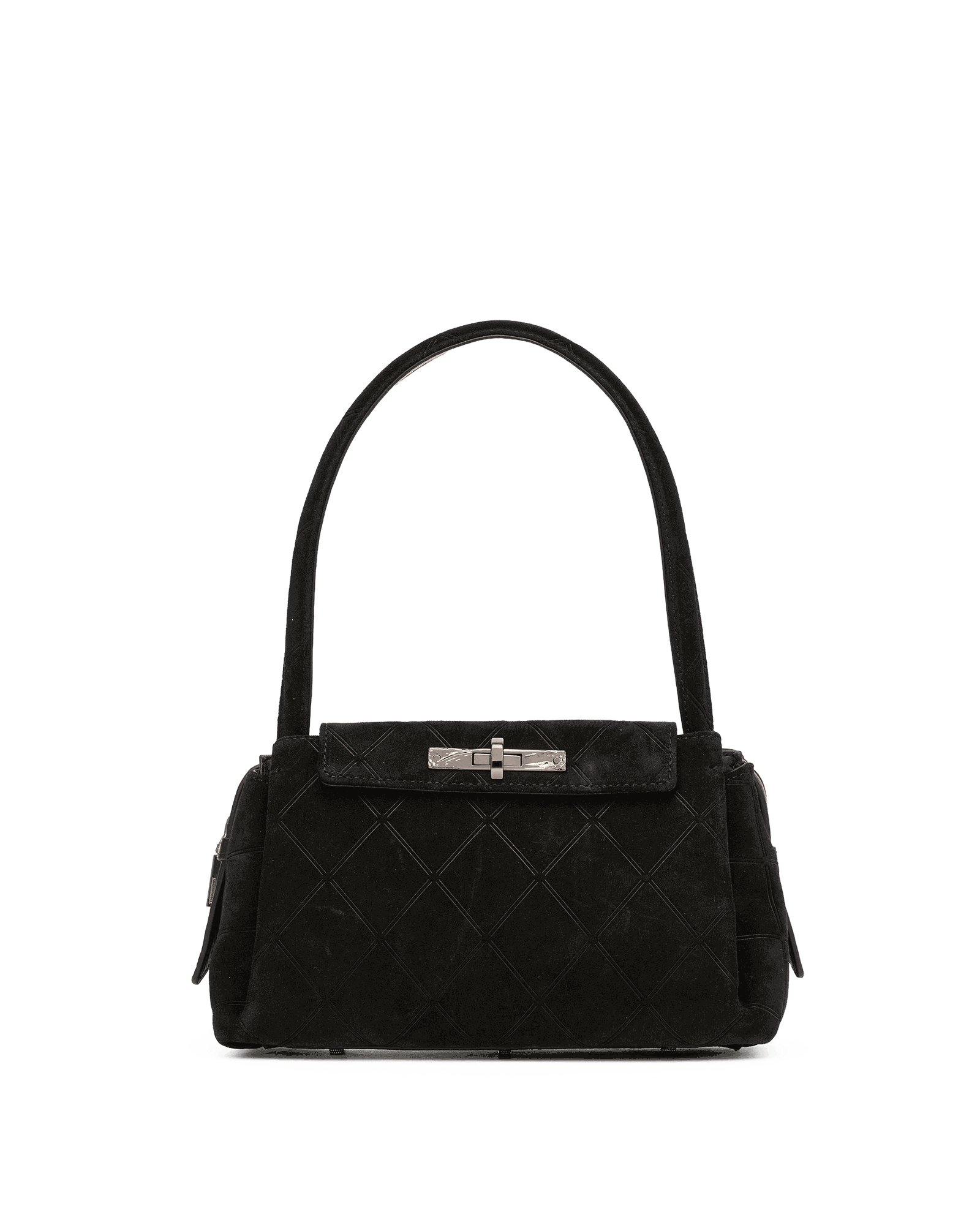 Charlotte-Med-Noir-Diamond-Suede-GM-Front-View
