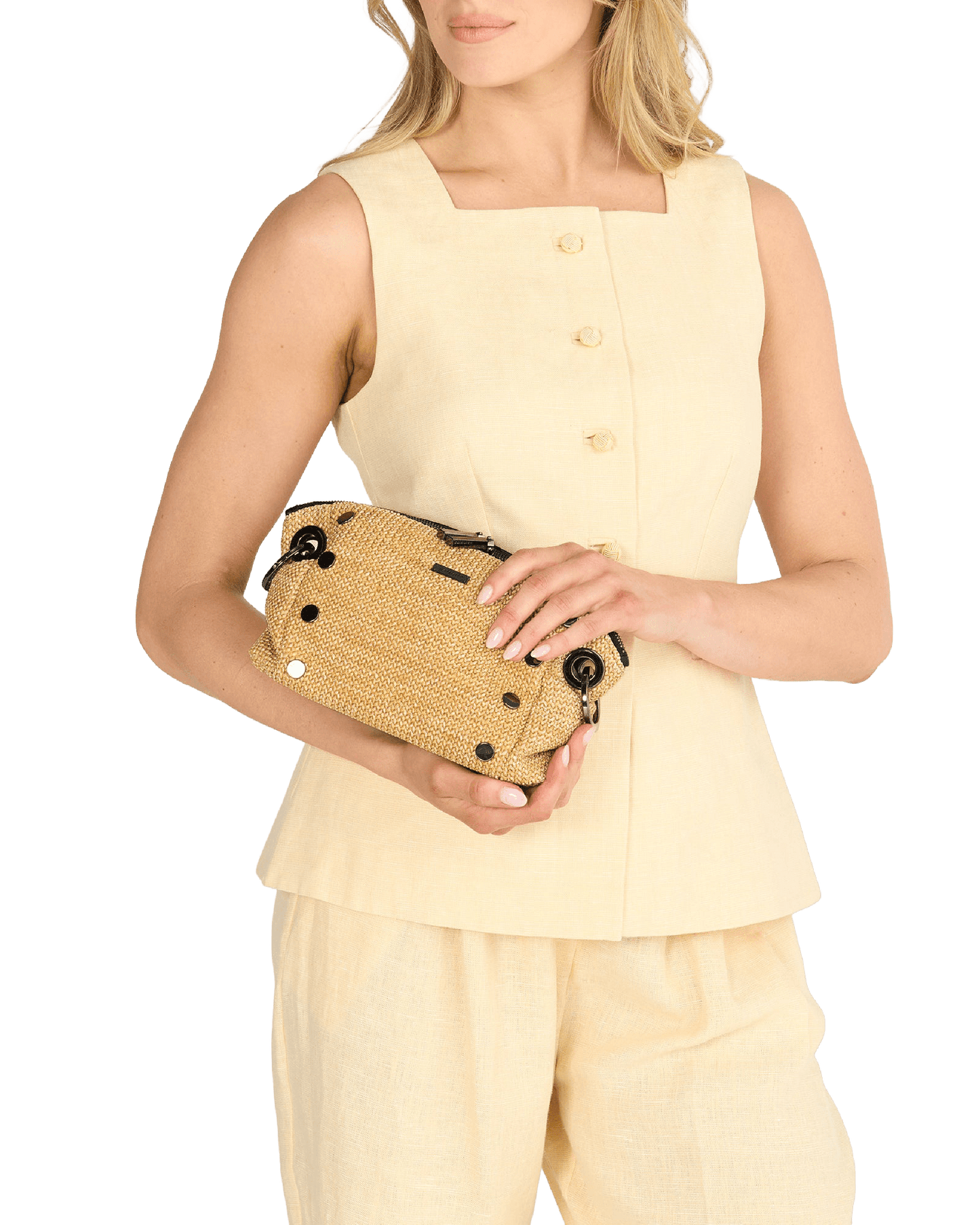 Daniel-Crossbody-Clutch-Sml-Chaparral-Raffia-Model-View