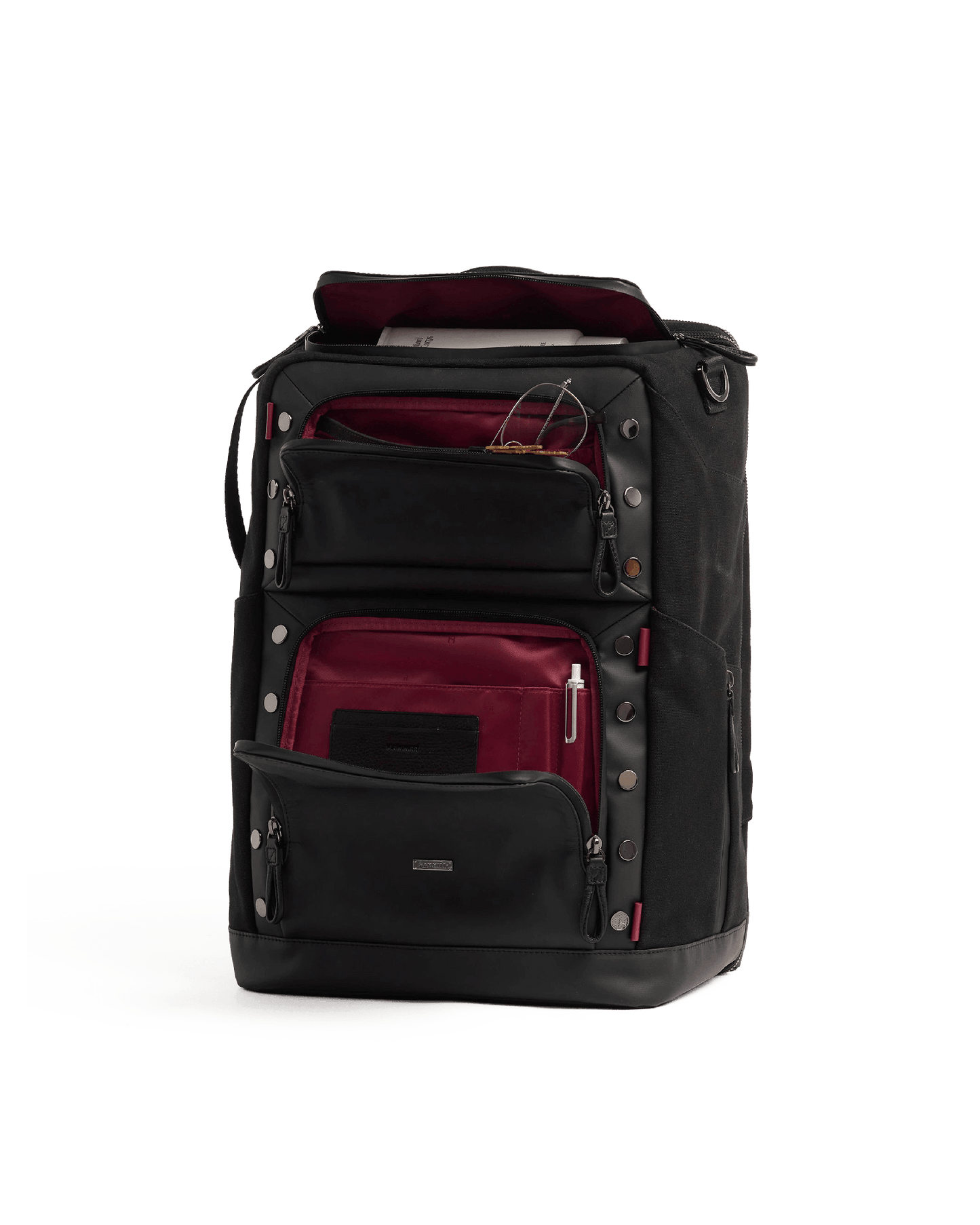 Burbank-Backpack-Black-Nylon-Detail-View-3