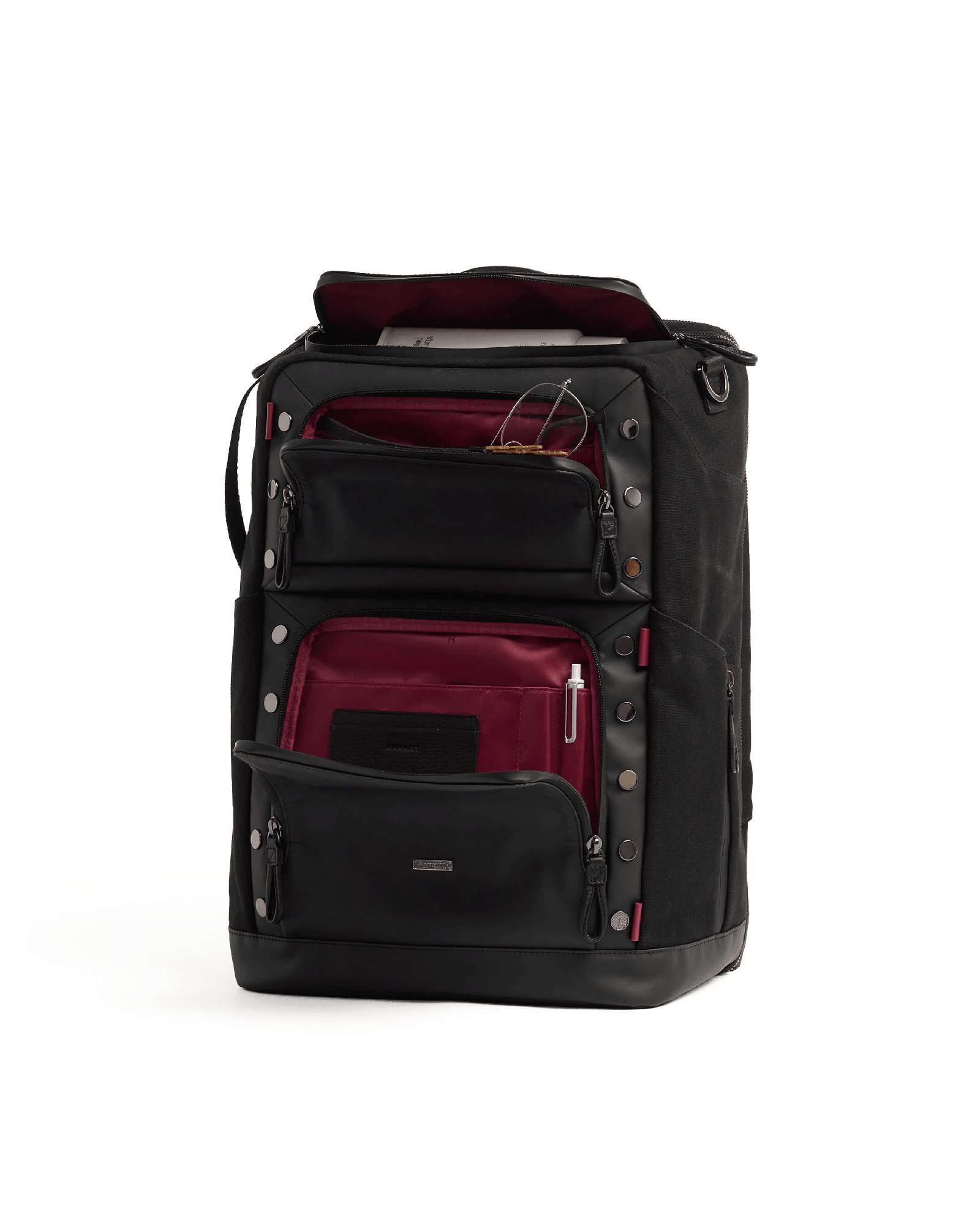 Burbank-Backpack-Black-Nylon-Detail-View-3