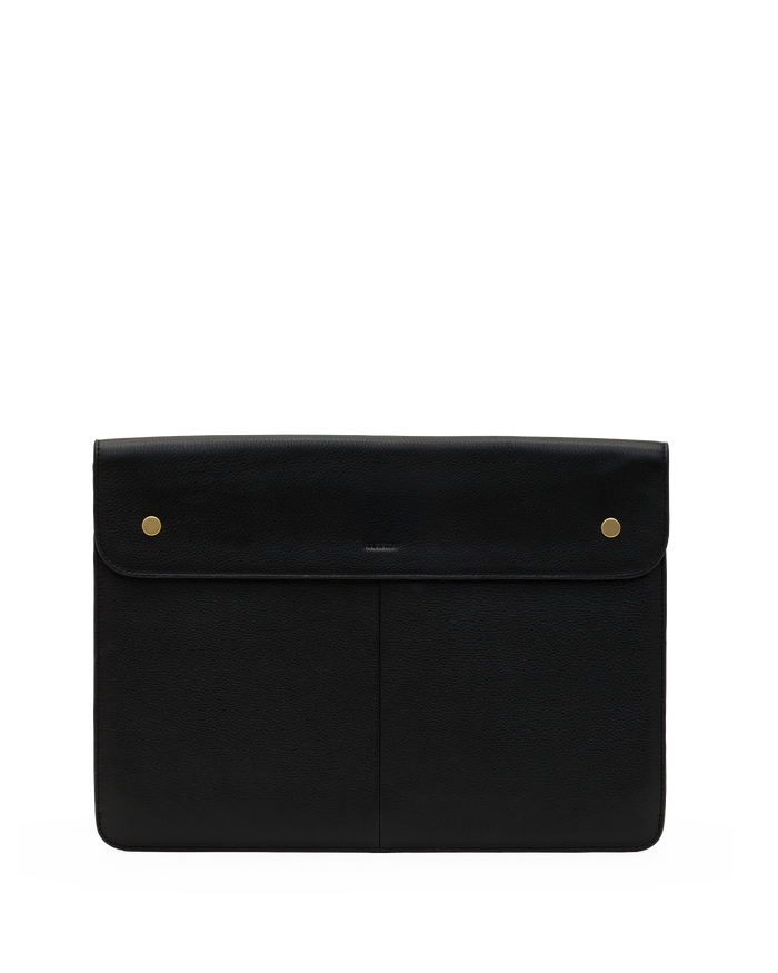 Miranda Laptop Sleeve | Black/Brushed Gold | 16