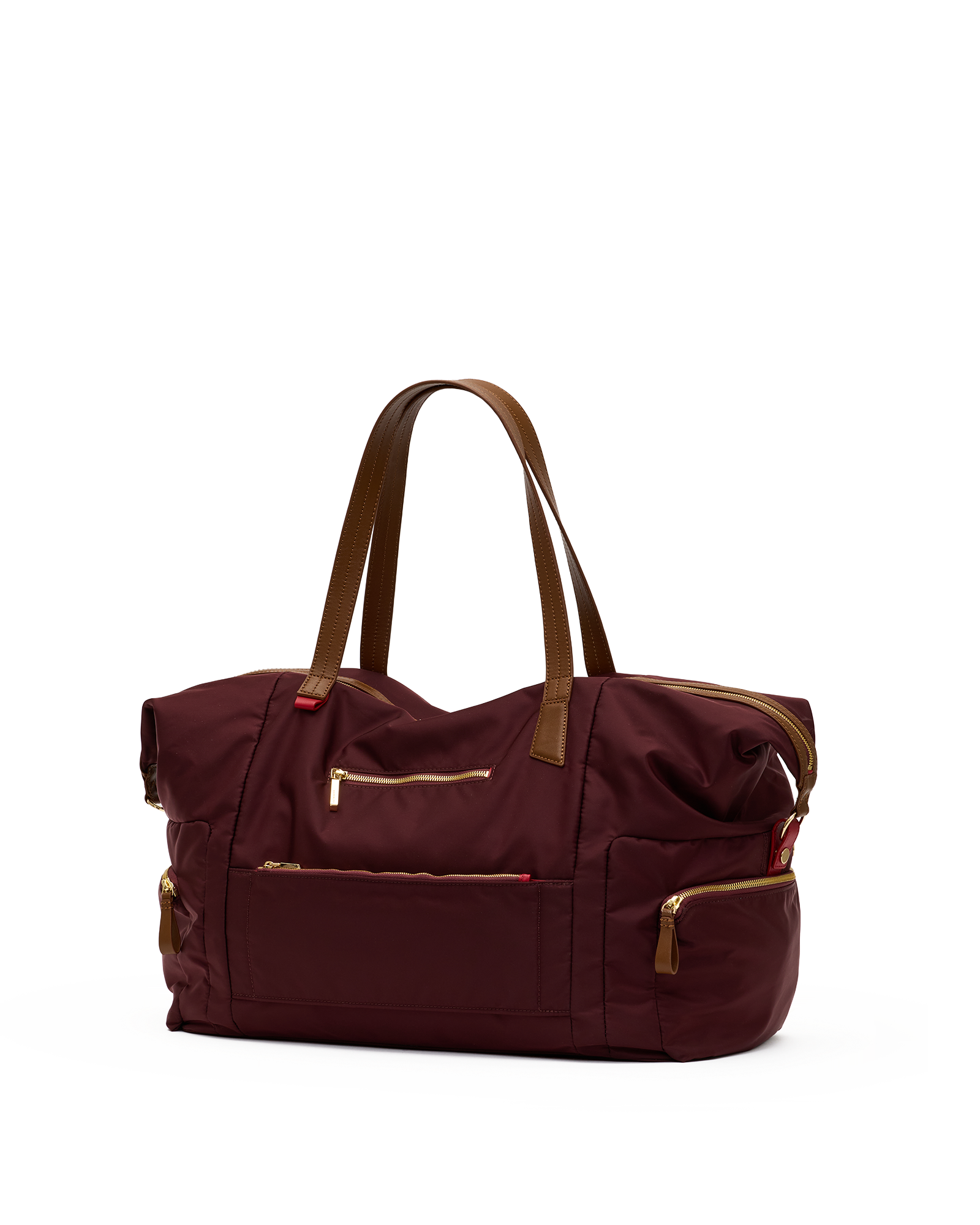 Ivy-Weekender-Wine-Nylon-G-Back-View
