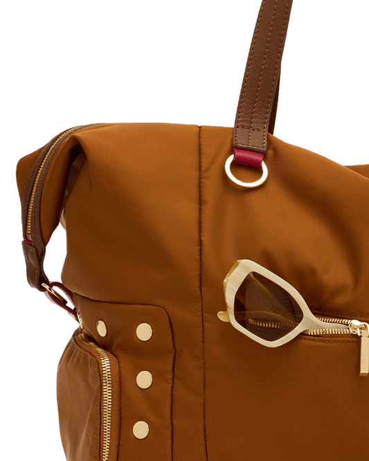 Ivy-Weekender-Amber-Nylon-G-Front-View-Detail