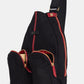 Courtside-Sling-Black-BG-Red-Zip-Back-View