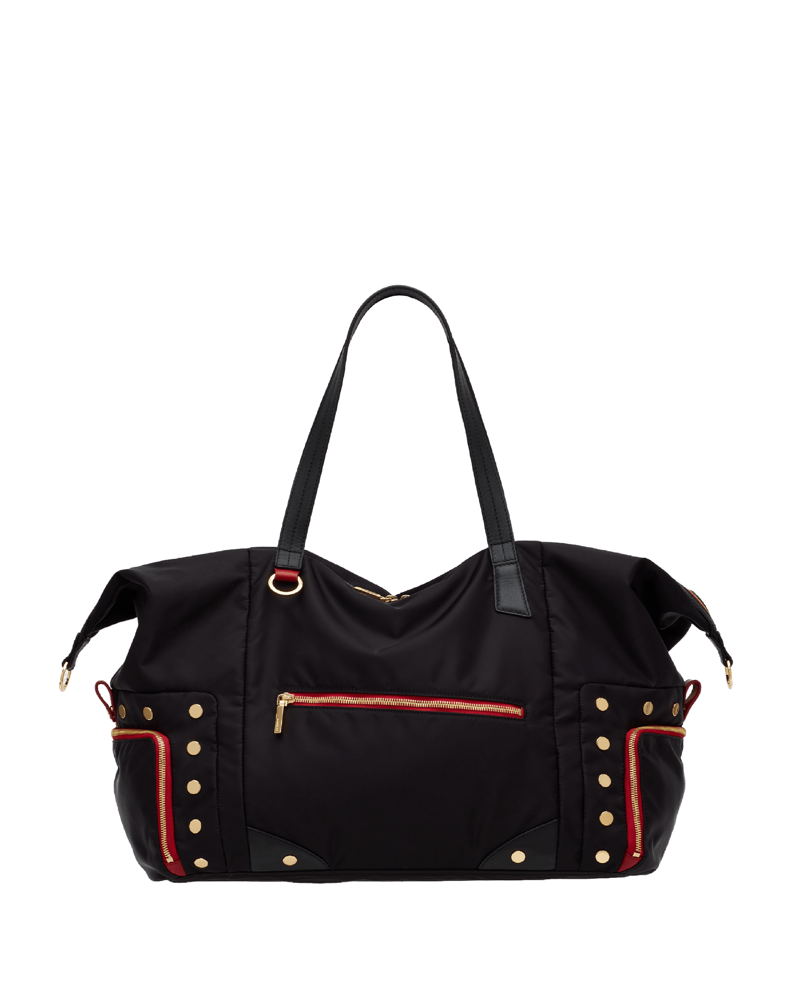 Ivy-Weekender-Black-Nylon-G-Red-Zip-Crossbody-View