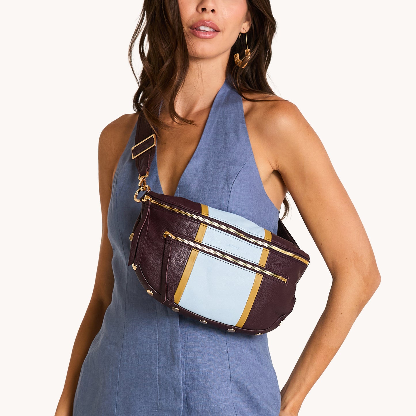 Charles-Crossbody-Lrg-Regatta-Stripe-G-Model-View-2