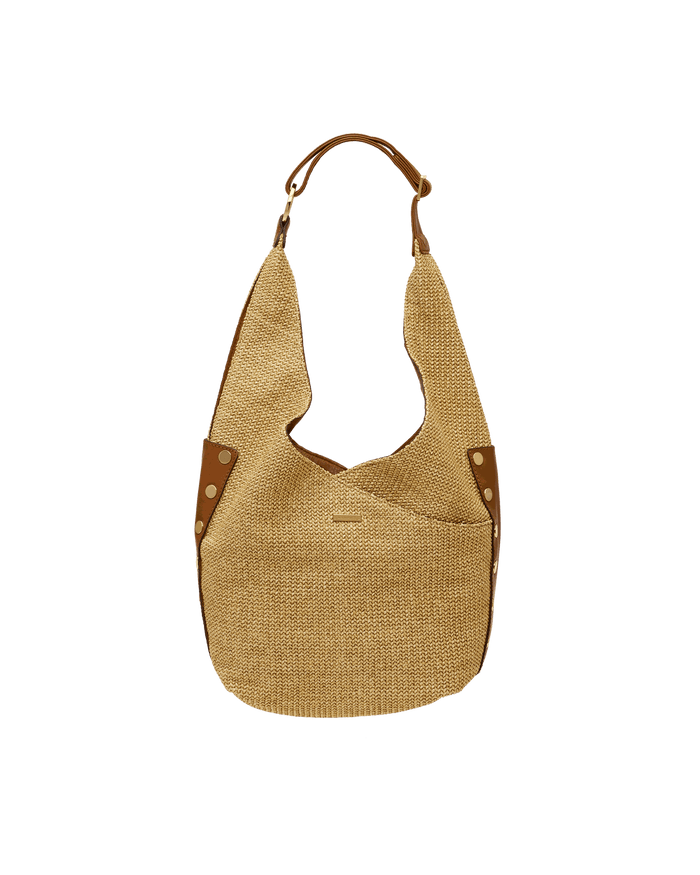 Tom Zip | Cocoa Raffia/Gold | Lrg