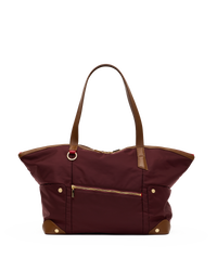 Zoe Tote | Wine Nylon/Gold
