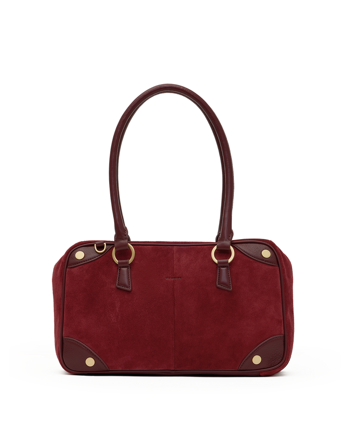 Meredith | Cherrywood Suede/Brushed Gold | Med