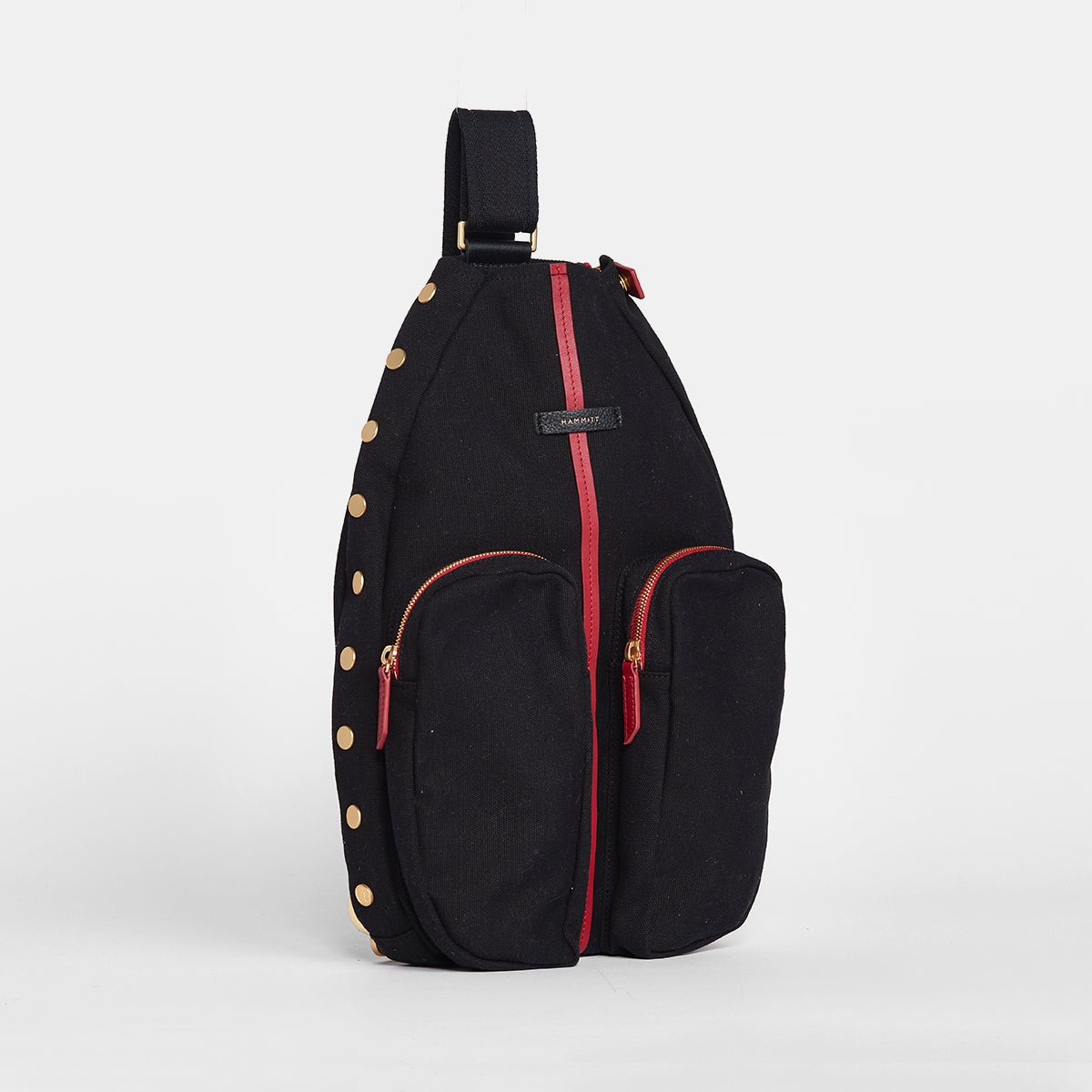 Courtside-Sling-Black-BG-Red-Zip-Front-View