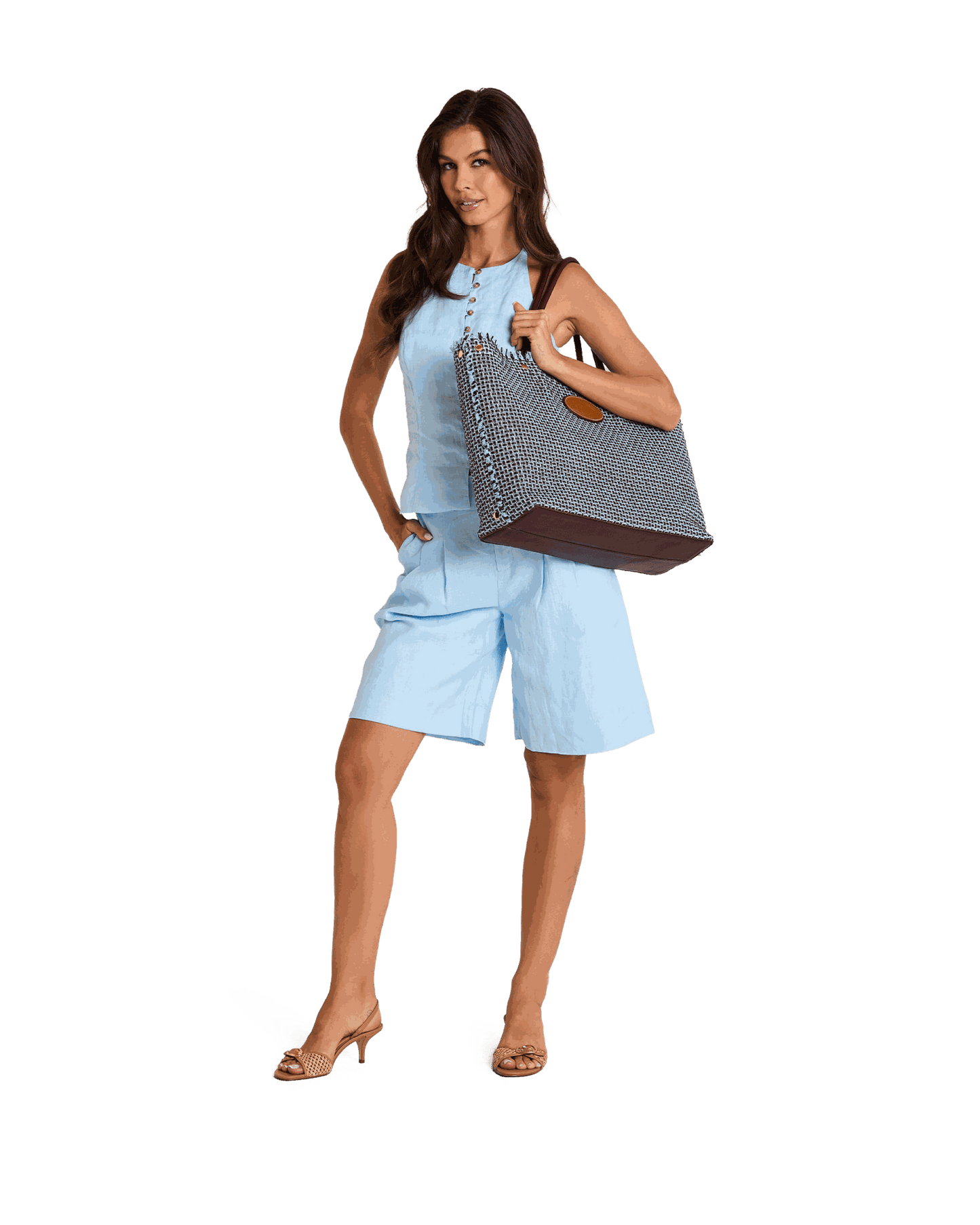 Olympia-Tote-Blueberry-Sorbet-G-Model-View-3