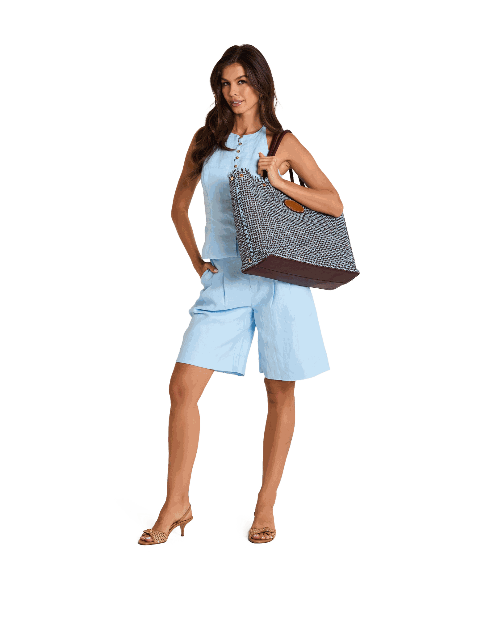 Olympia-Tote-Blueberry-Sorbet-G-Model-View-3