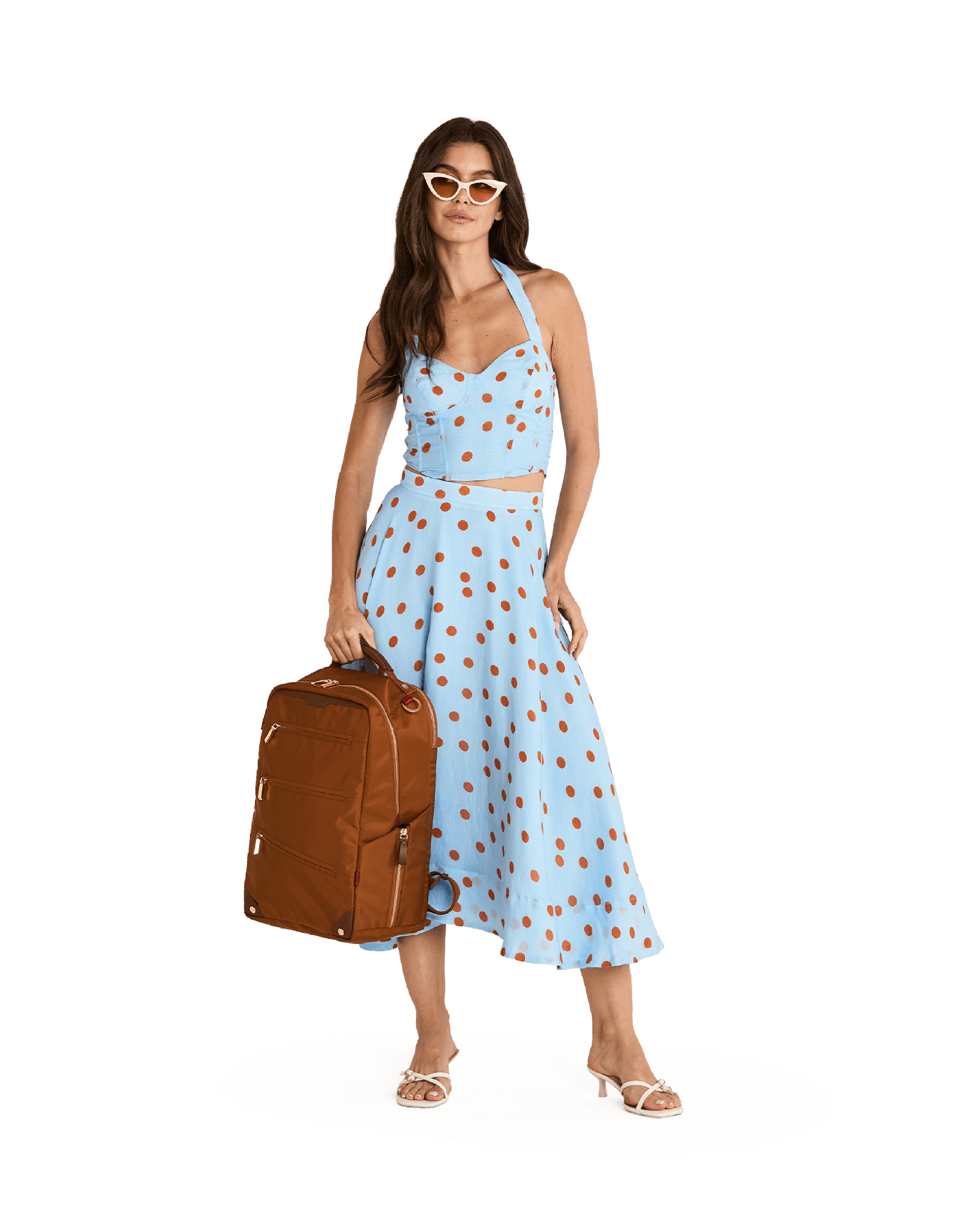 Eden-Backpack-Amber-Nylon-G-Model-View-2