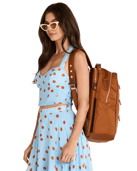 Eden-Backpack-Amber-Nylon-G-Model-View