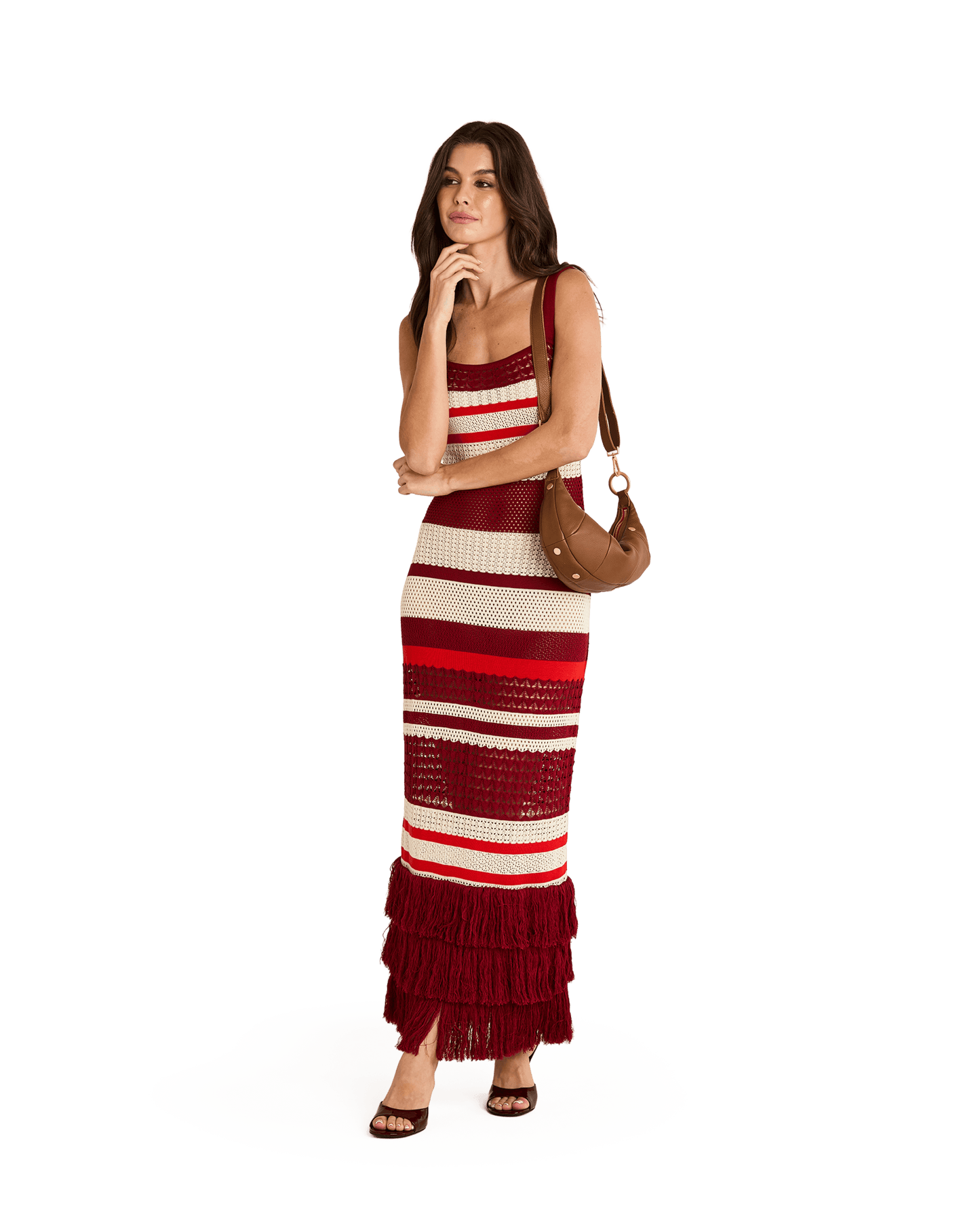 Erica-Sml-Mahogany-Pebble-BG-Red-Zip-Model-View-3