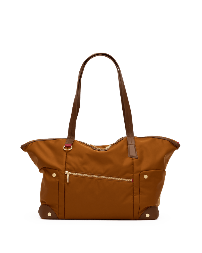 Zoe Tote | Amber Nylon/Gold