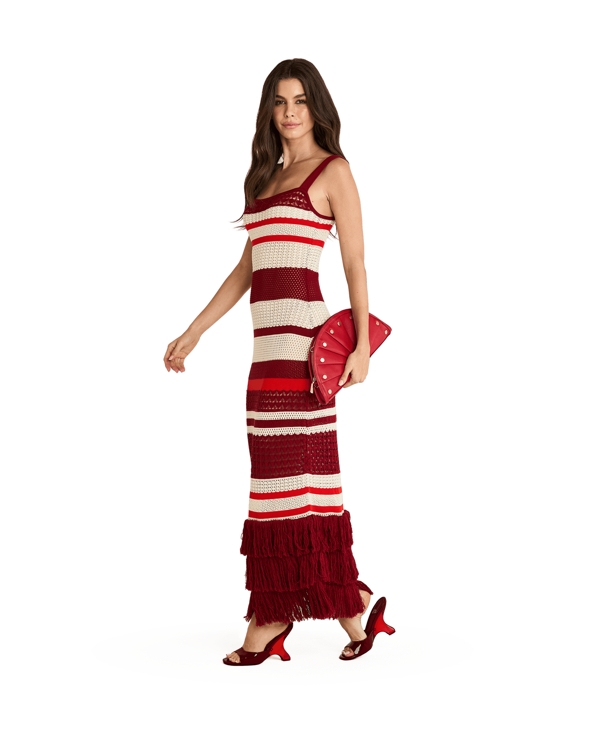 Model height is 5'9.5''