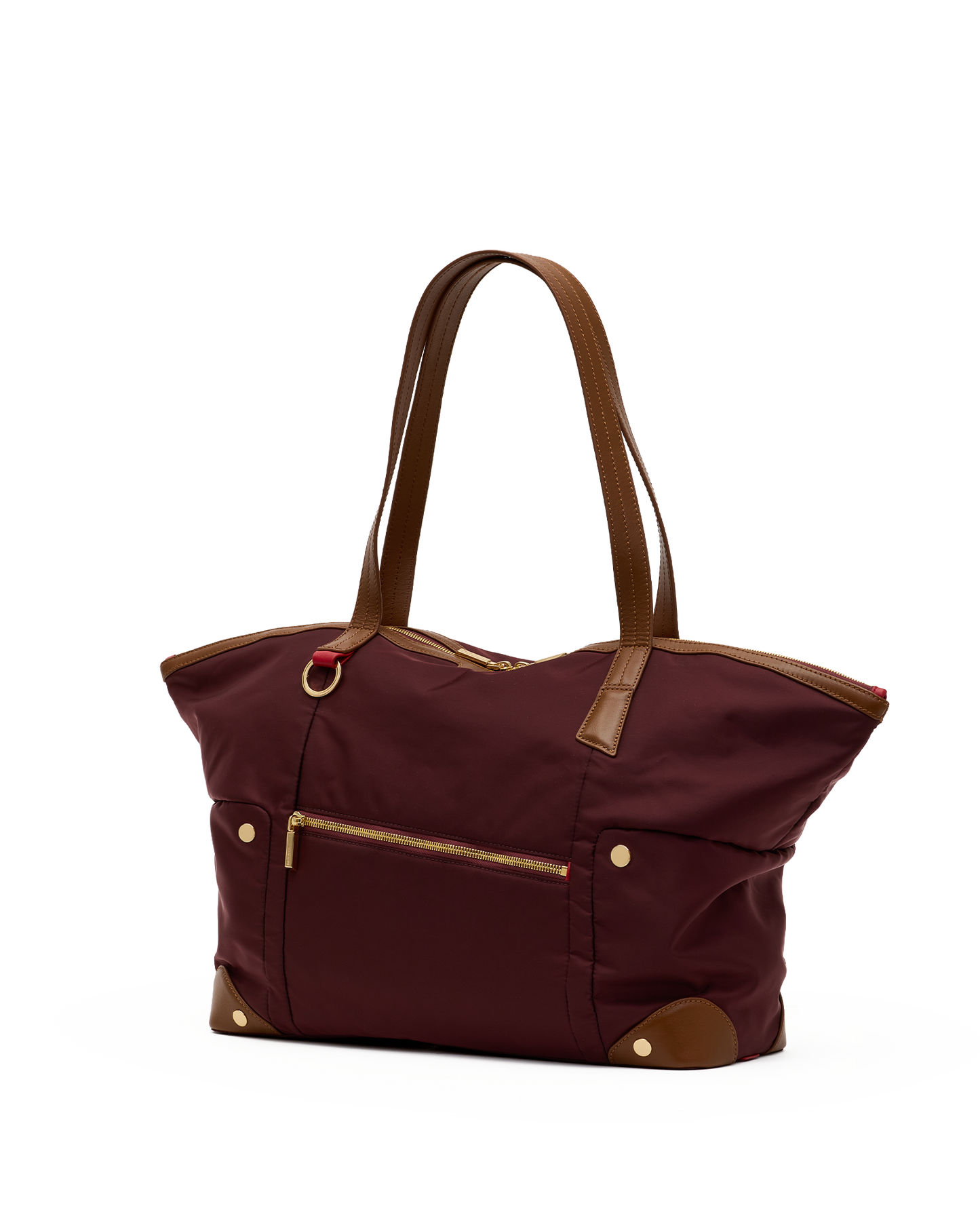 Zoe-Tote-Wine-Nylon-G-Front-View-2
