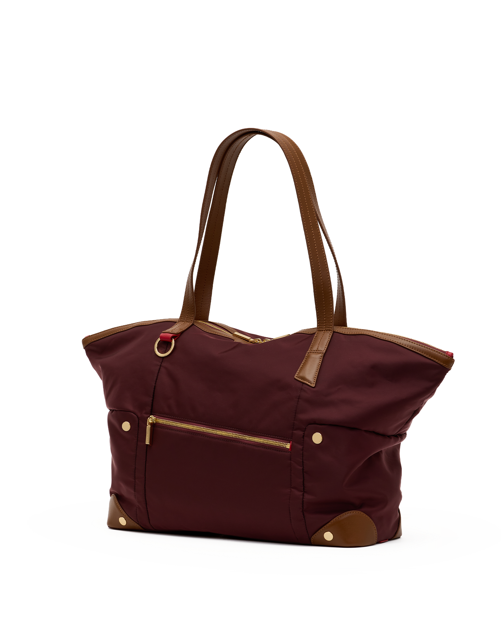 Zoe-Tote-Wine-Nylon-G-Front-View-2