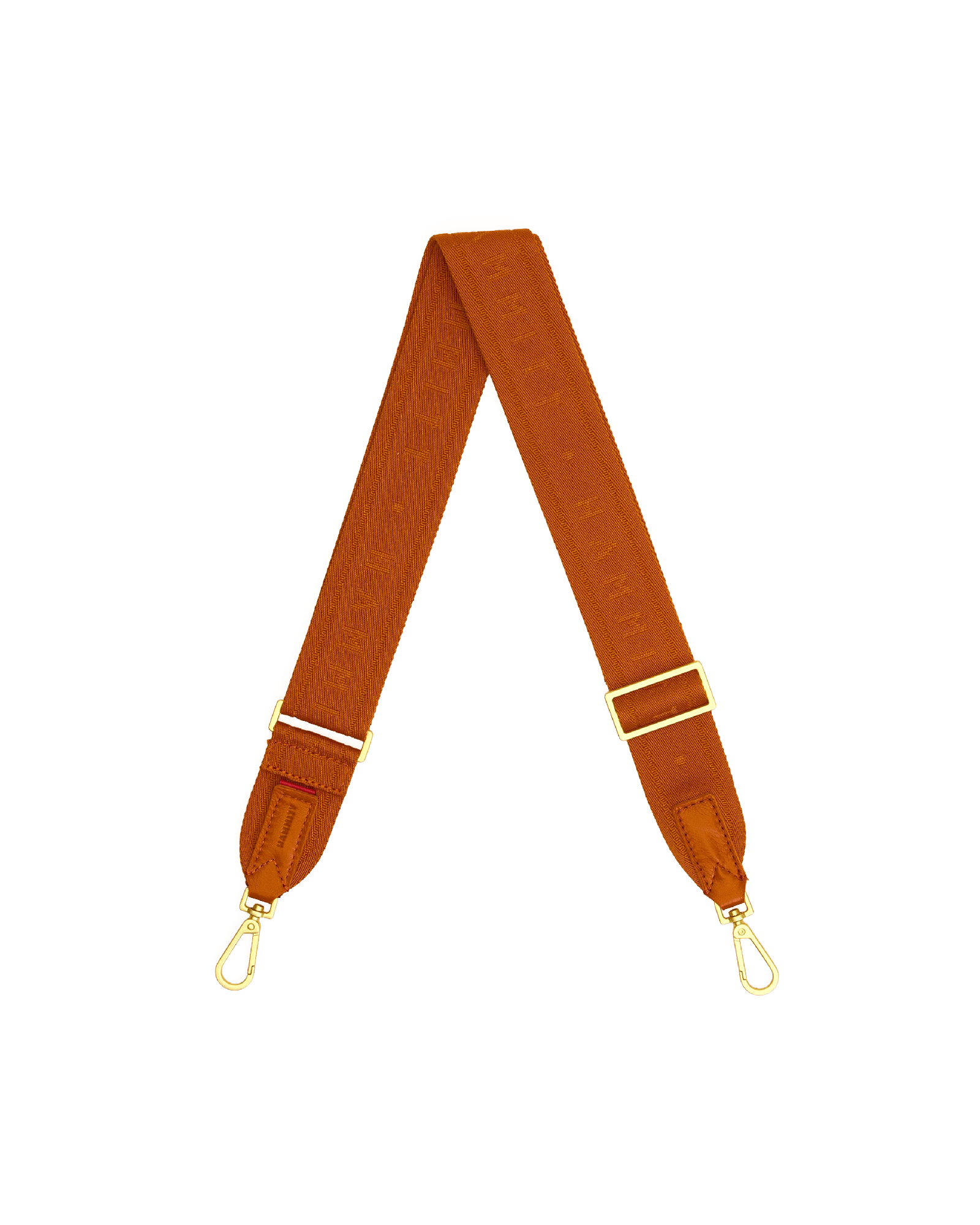 Webbing Crossbody Strap-Candlelight Orange-BG-Front-View