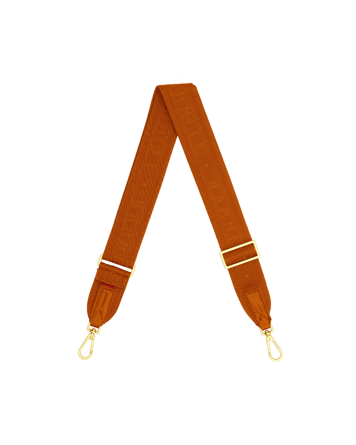Webbing Crossbody Strap | Candlelight Orange/Brushed Gold