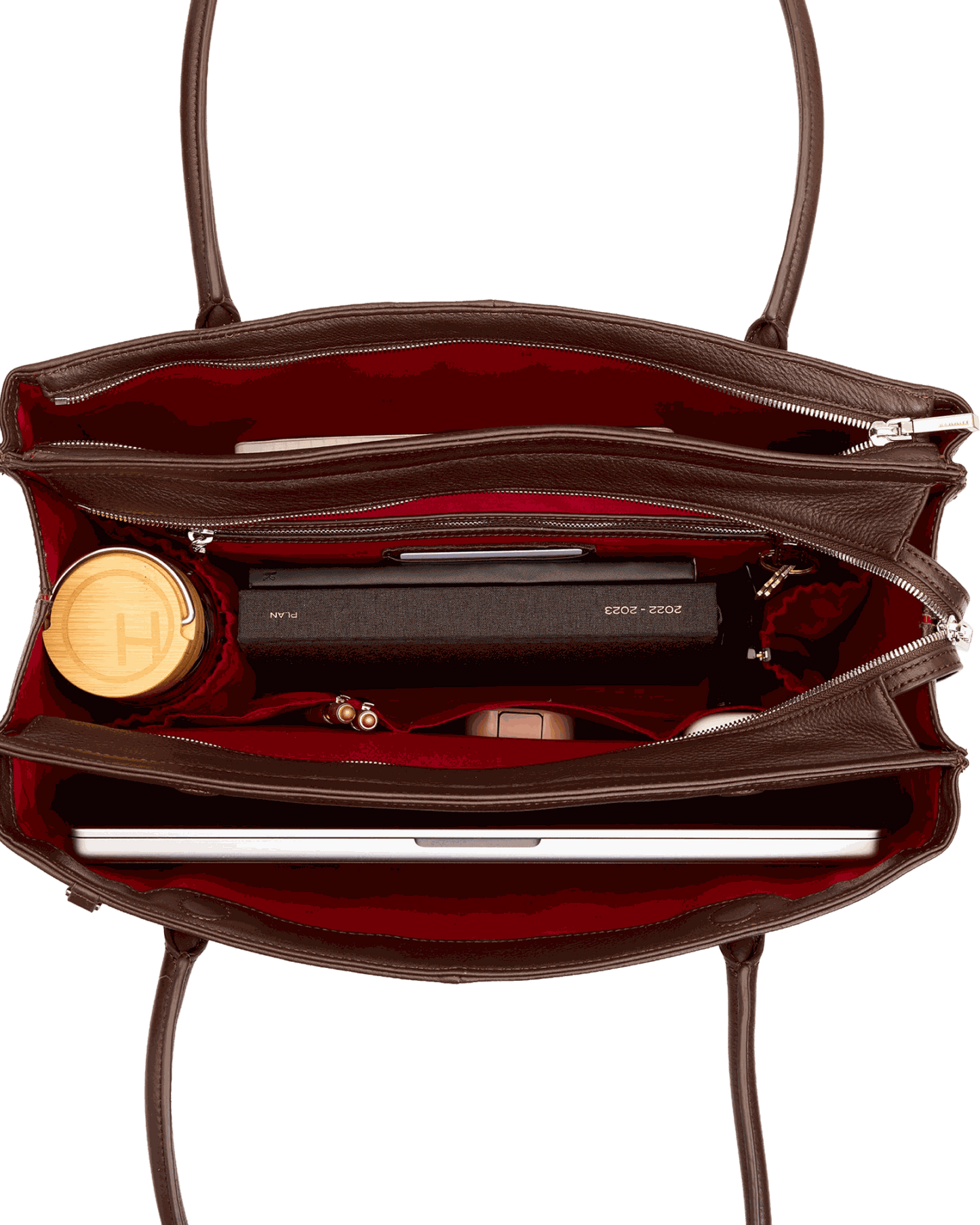 Elle-Work-Carry-Espresso-Pebble-S-Inside-View