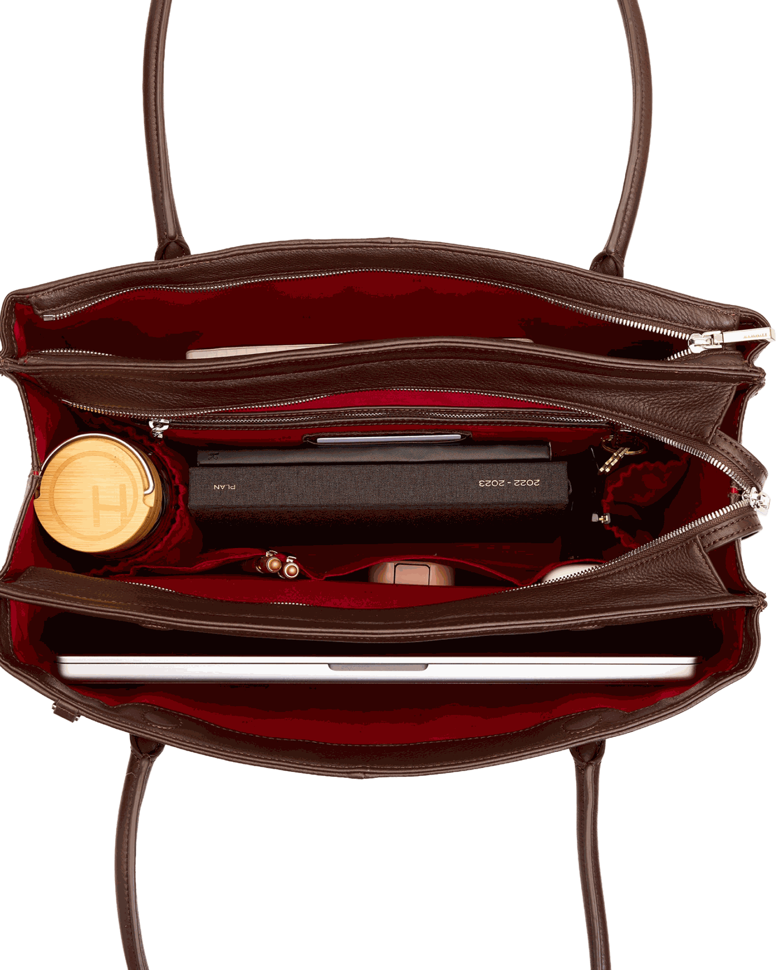 Elle-Work-Carry-Espresso-Pebble-S-Inside-View