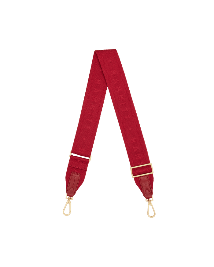 Webbing Crossbody Strap | Garnet/Brushed Gold