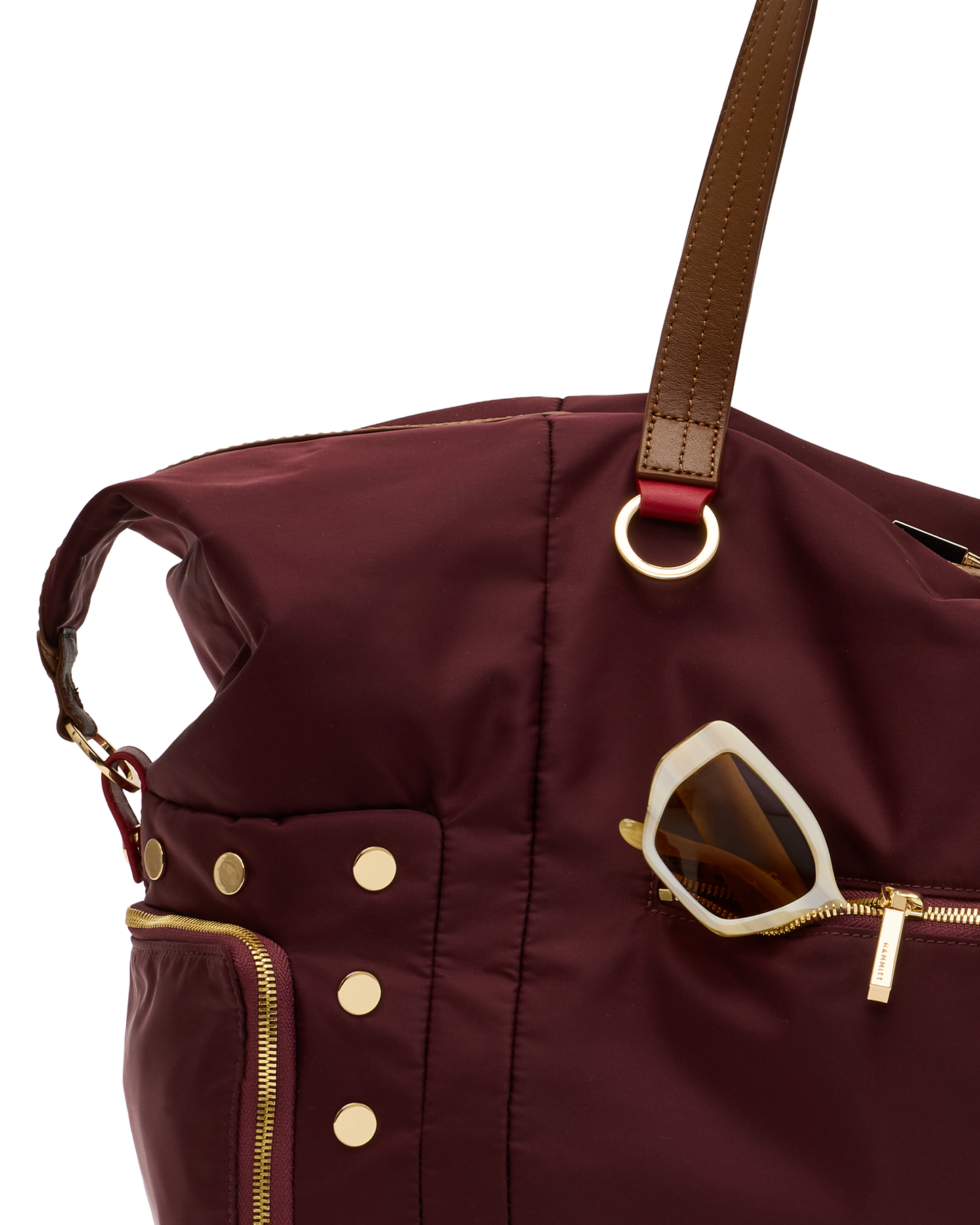 Ivy-Weekender-Wine-Nylon-G-Front-View-Detail