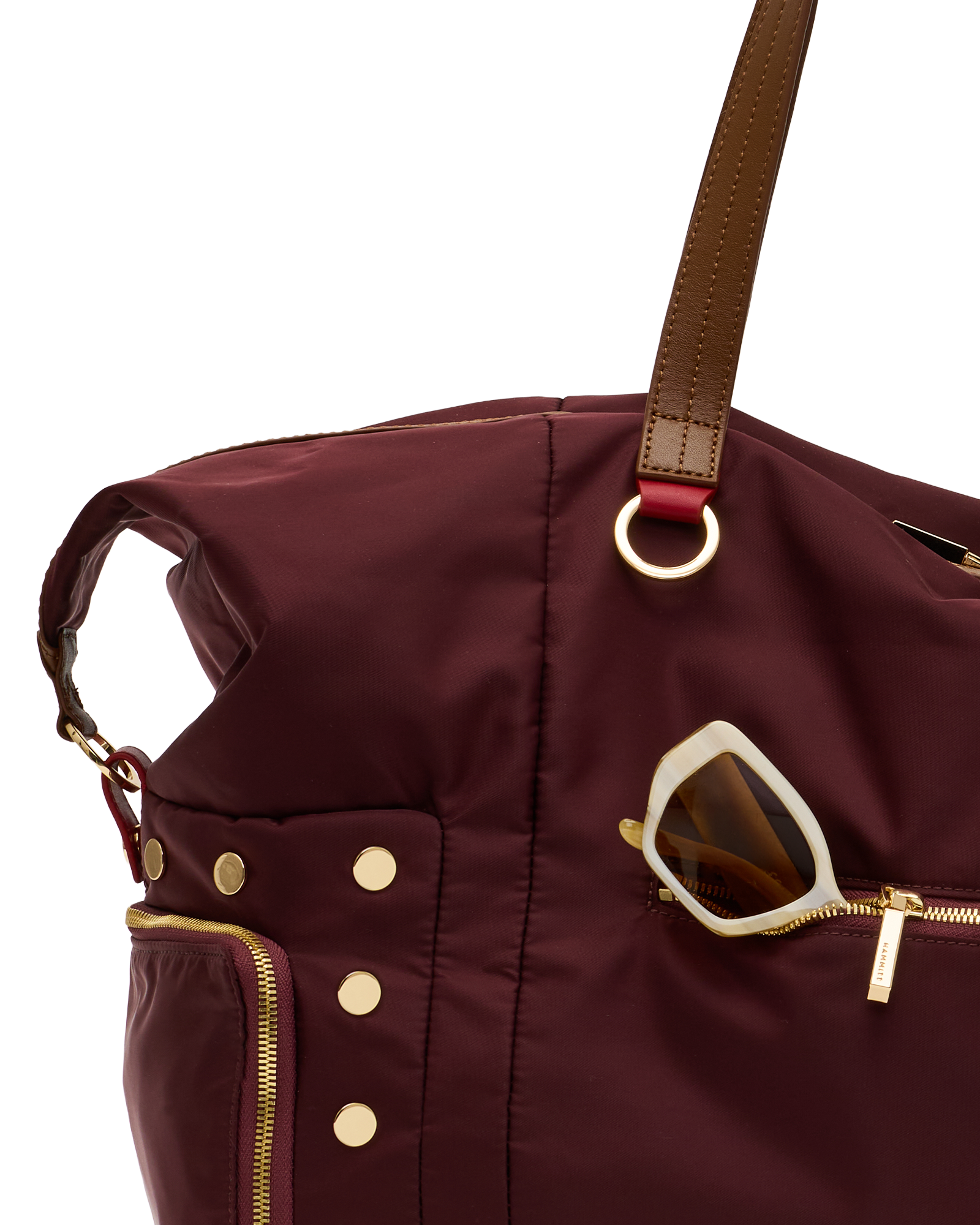 Ivy-Weekender-Wine-Nylon-G-Front-View-Detail