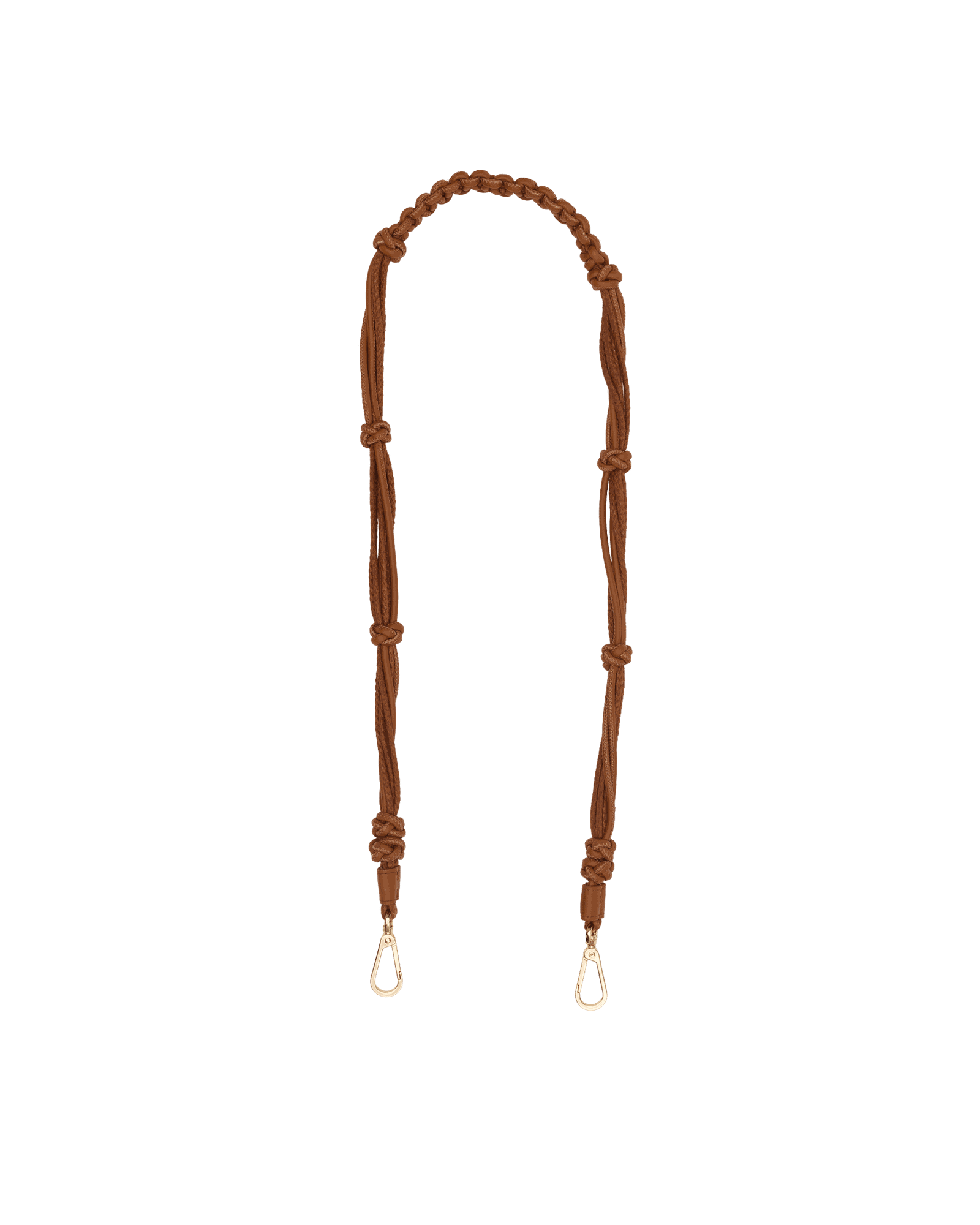 Knotted-Long-Strap-Cocoa-G-Front-View