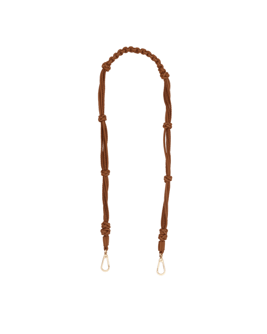 Knotted-Long-Strap-Cocoa-G-Front-View