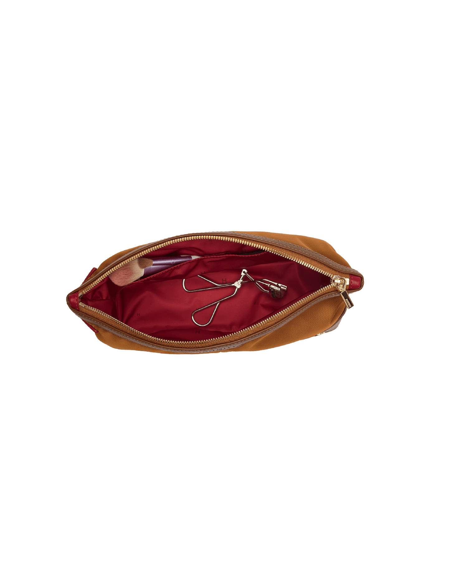 Nicky-Travel-Pouch-Short-Amber-Nylon-G-Inside-View