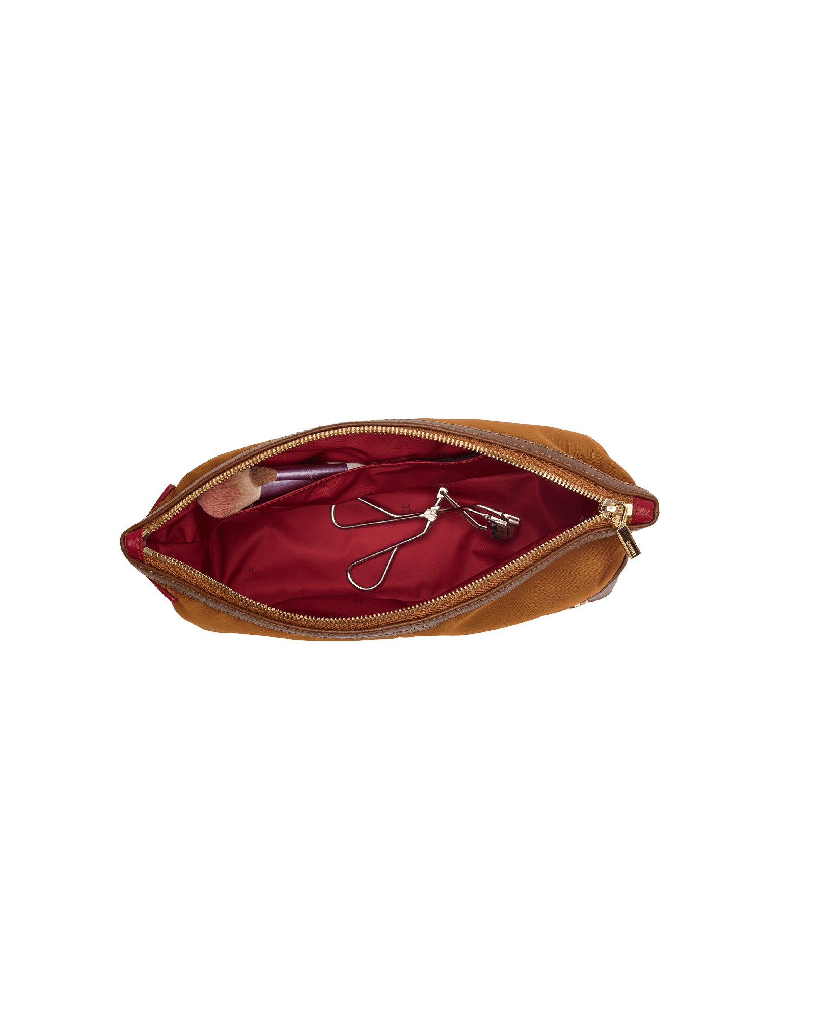 Nicky-Travel-Pouch-Short-Amber-Nylon-G-Inside-View