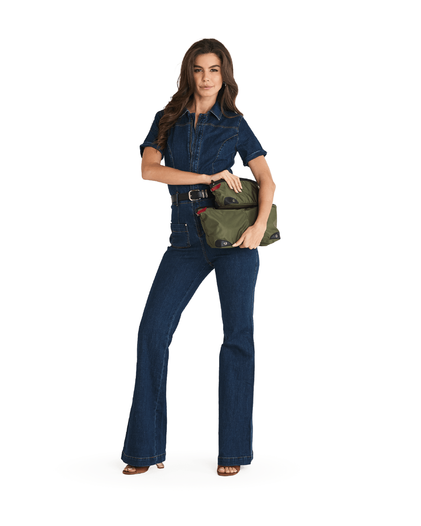 Nicky-Travel-Pouch-Short-Jade-Nylon-GM-Model-View-2