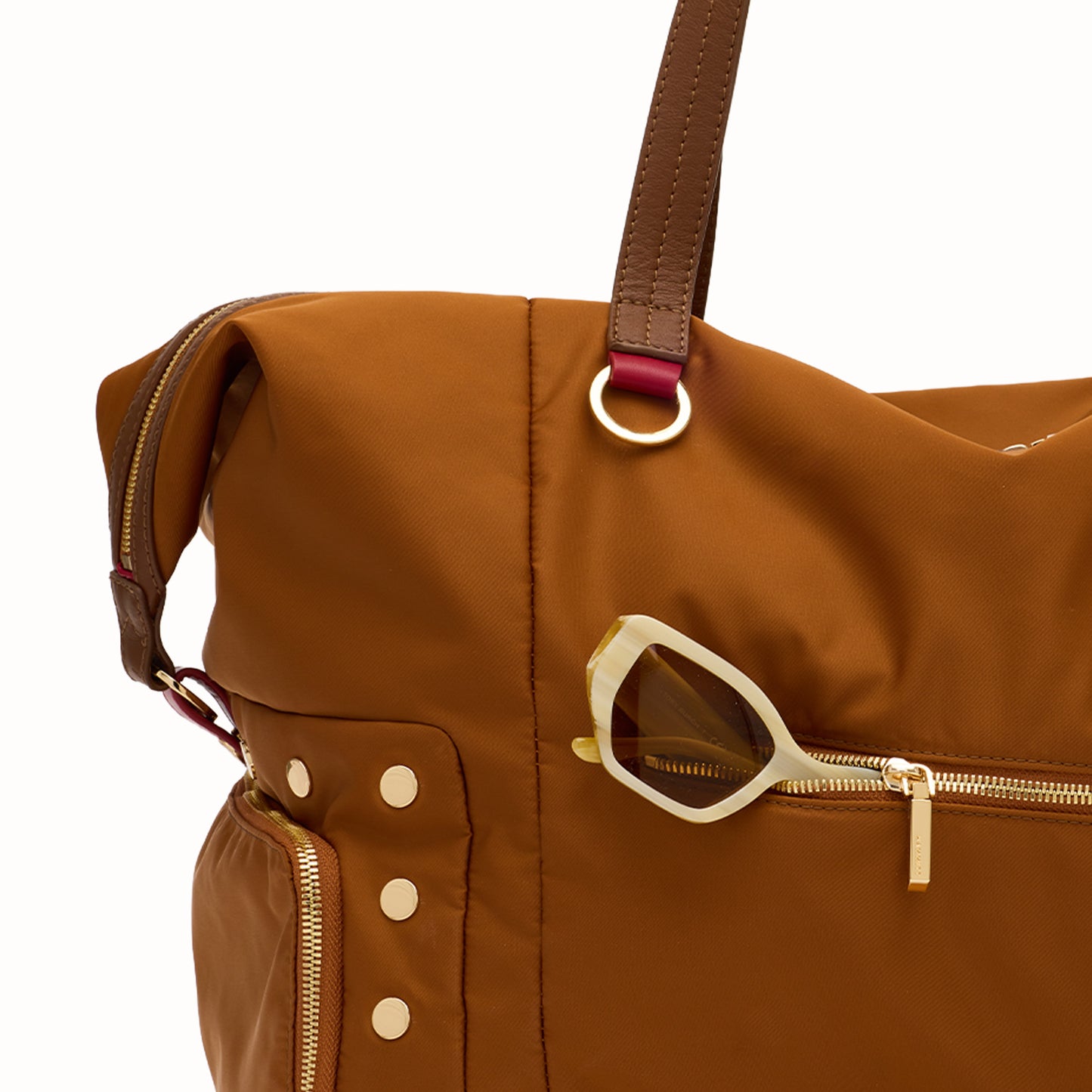 Ivy-Weekender-Amber-Nylon-G-Front-View-Detail