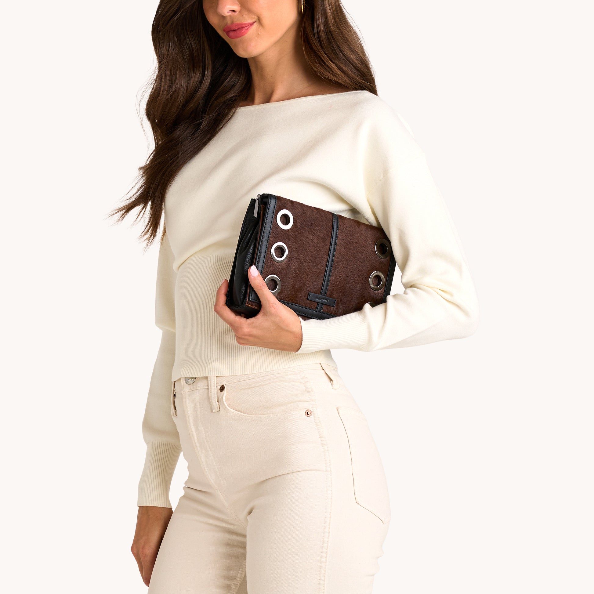 Montana-Clutch-Sml-Calf-Hair-GM-Model-View-2