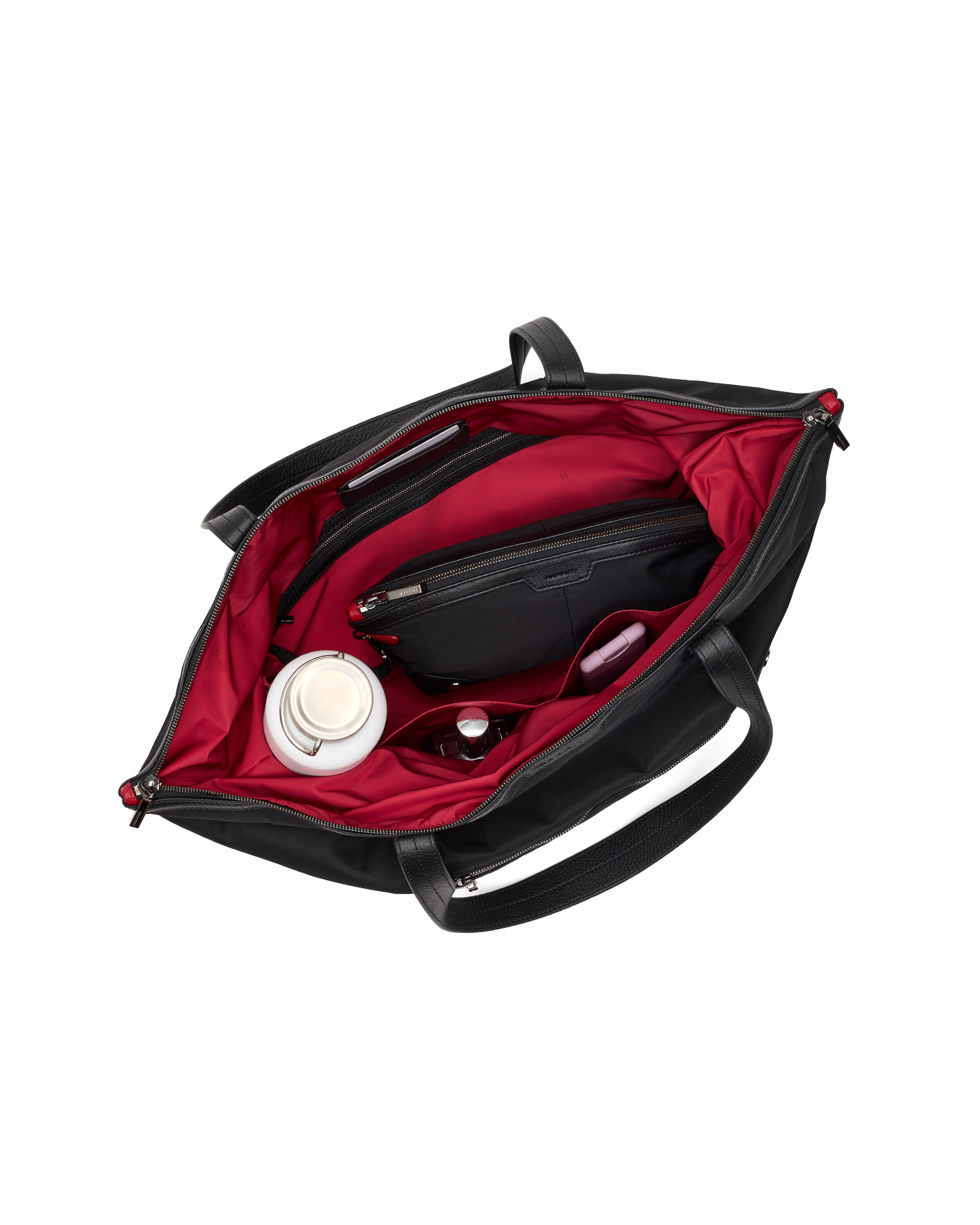 Zoe-Tote-Black-Nylon-GM-Inside-View