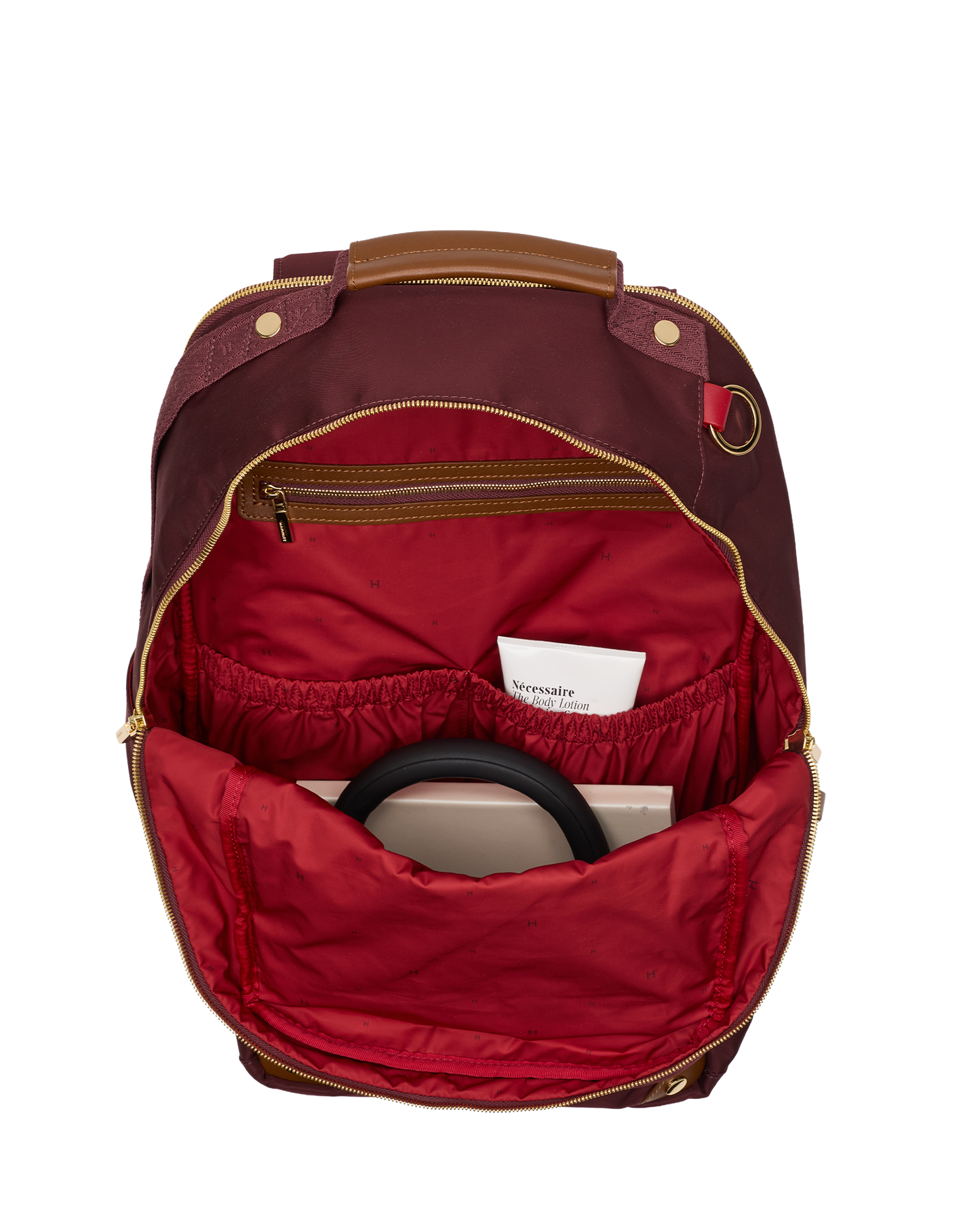 Eden-Backpack-Wine-Nylon-G-Inside-View