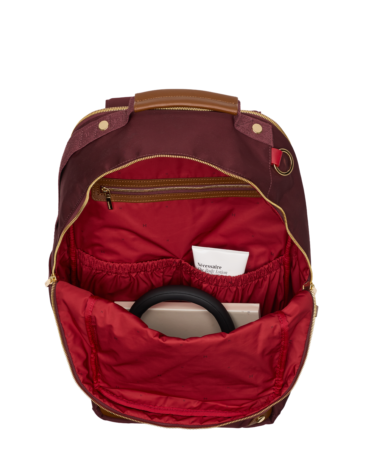 Eden-Backpack-Wine-Nylon-G-Inside-View