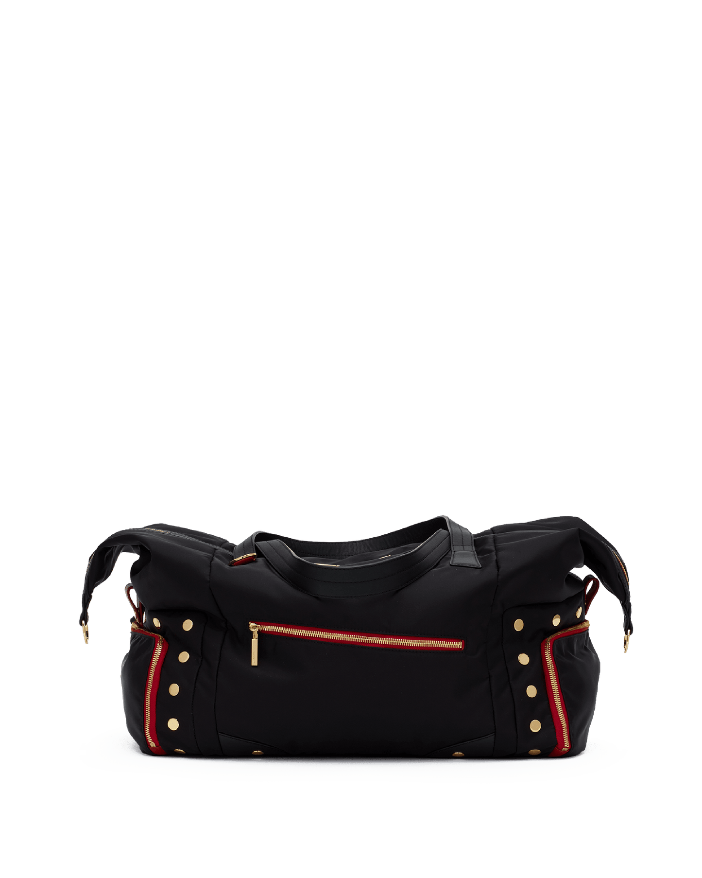 Ivy-Weekender-Black-Nylon-G-Red-Zip-Detail-View-2