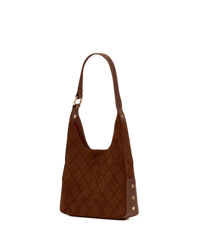 Tim | Chocolate Diamond Suede/Antique Gold | Med