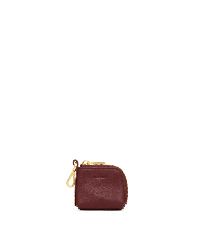 Syd Pouch | Cherrywood Pebble/Brushed Gold