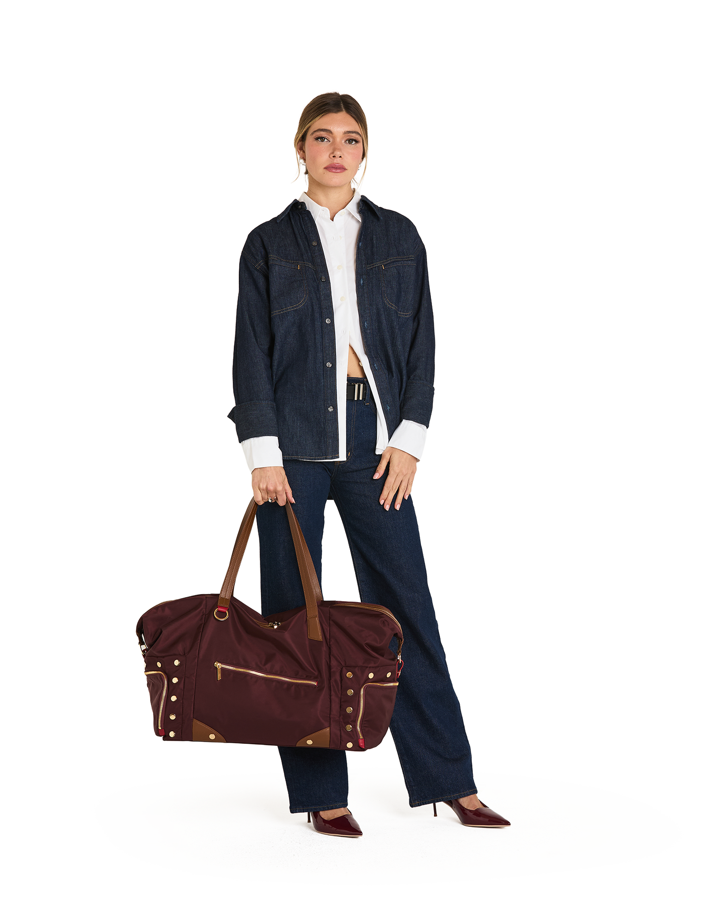 Model height is 5'9''