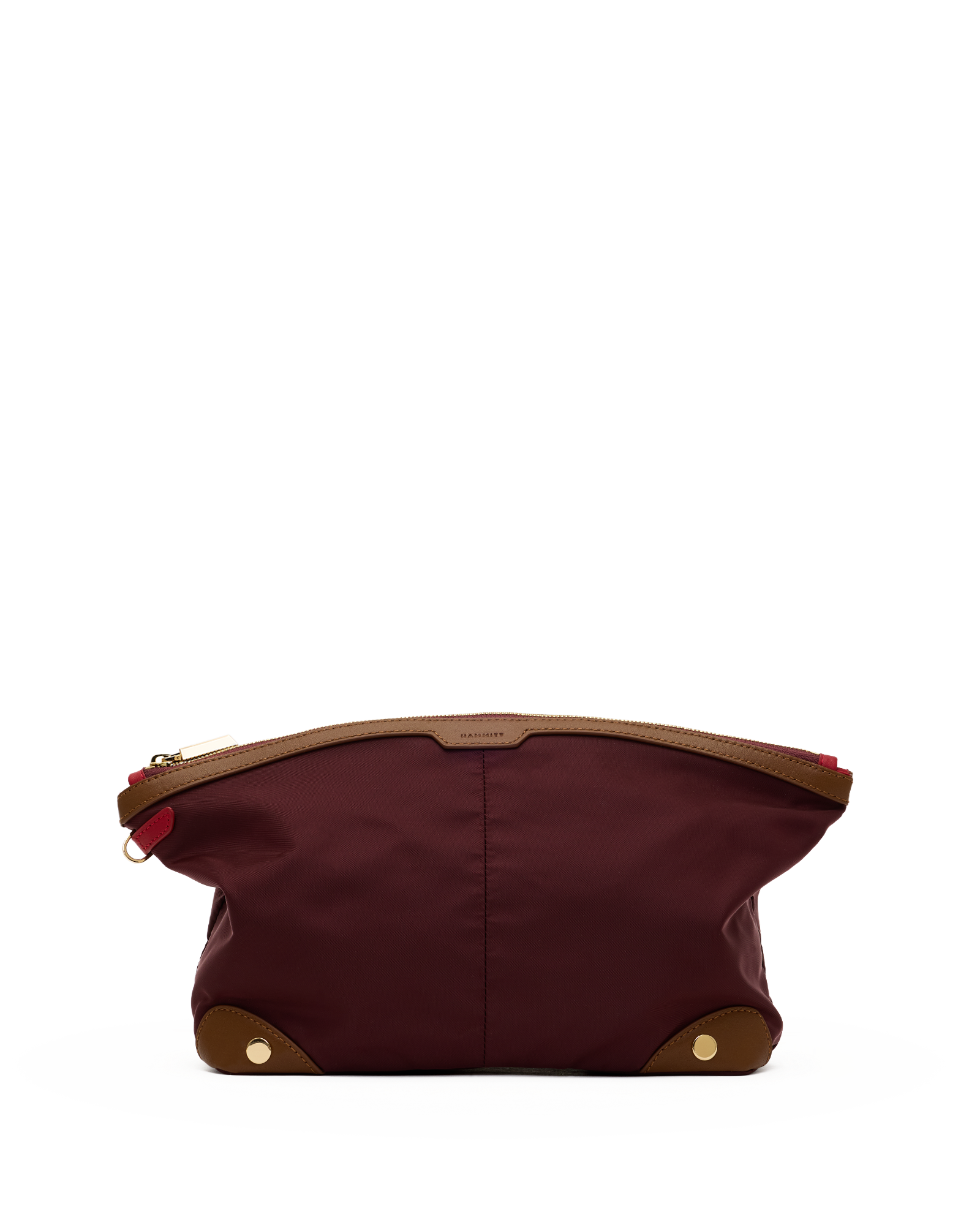 Nicky-Travel-Pouch-Lrg-Wine-Nylon-G-Front-View