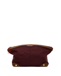 Nicky Travel Pouch | Wine Nylon/Gold | Lrg