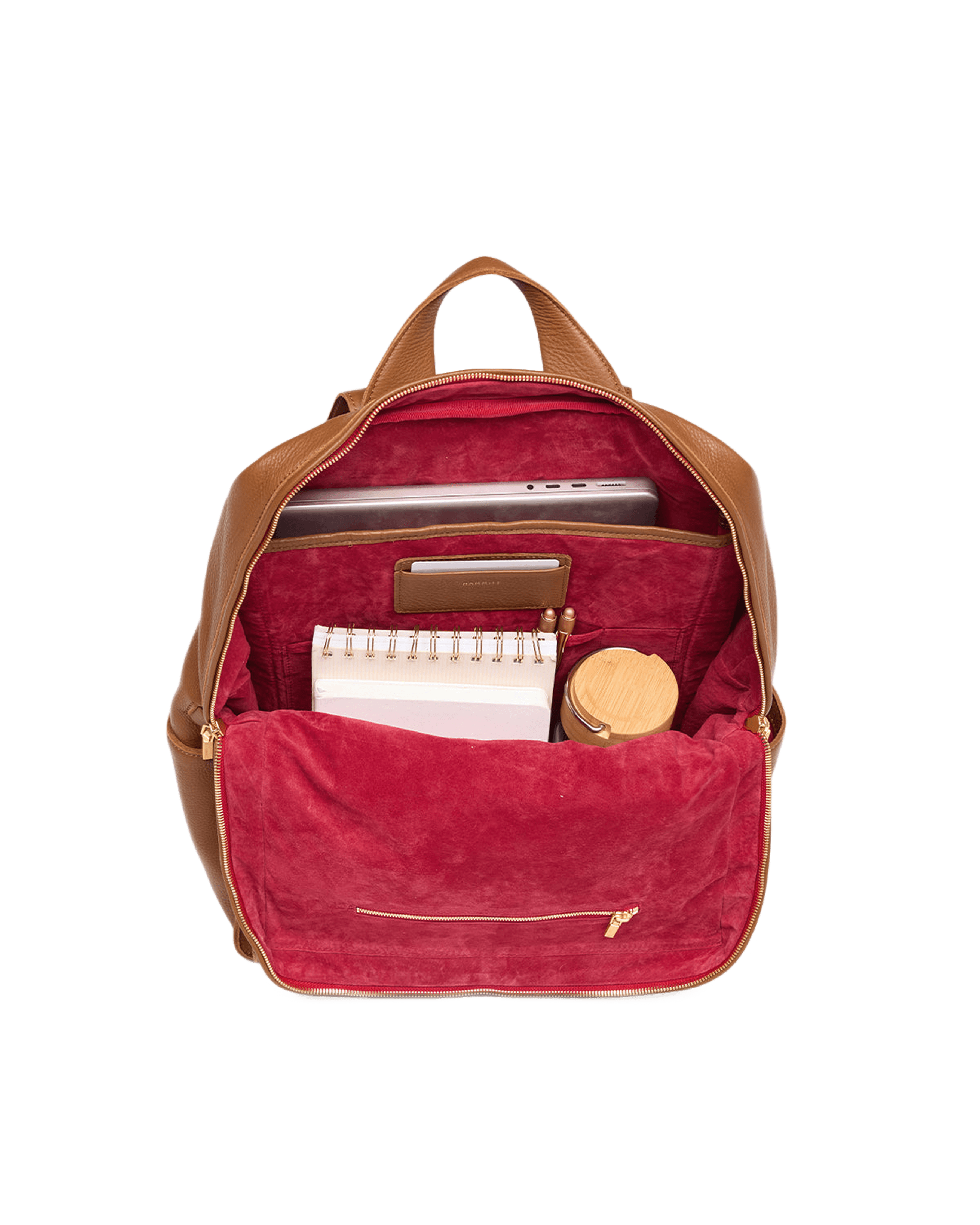 Montana-Backpack-XL-Mahogany-Pebble-BG-Red-Zip-Inside-View