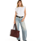 Model height is 5'9'